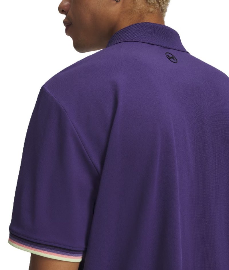 Under Armour Dry Pique men's polo, mystical purple/black