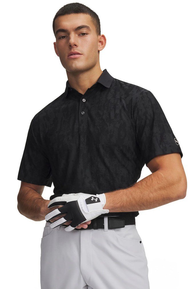 Under Armour Dry Jacquard men's polo, black/anthracite
