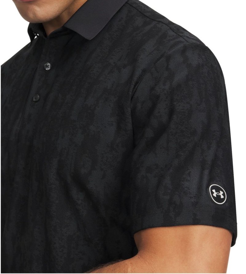 Under Armour Dry Jacquard men's polo, black/anthracite