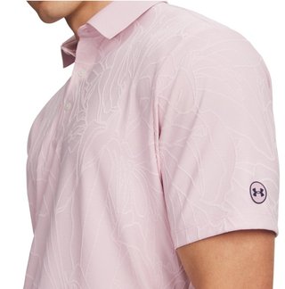 Under Armour Dry Jacquard men's polo, prime pink/pink dusk