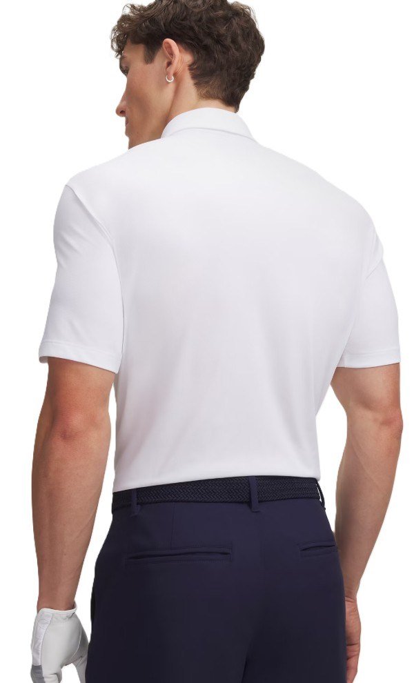 Under Armour Dry Horizon men's polo, white/midnight navy