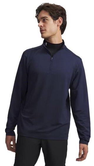 Under Armour Drive Lightweight 1/2 Zip men's sweatshirt, midnight navy/midnight navy fade heather/castlerock