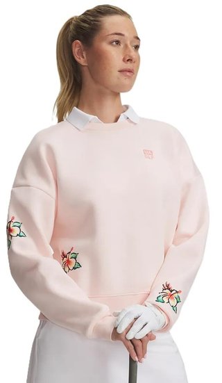 Under Armour Icon Golf Trip Crew women's sweater, pink