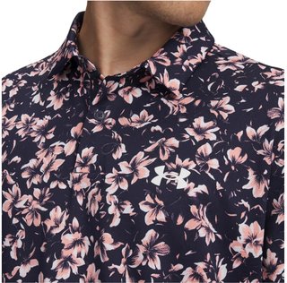 Under Armour Matchplay Printed men's polo, midnight navy/posh pink