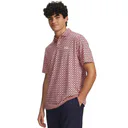 Under Armour Matchplay Printed men's polo, posh pink/midnight navy