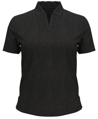 Under Armour Halo Bonded Jacquard women's polo, black