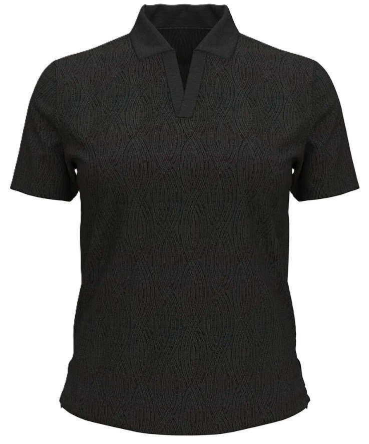 Under Armour Halo Bonded Jacquard women's polo, black