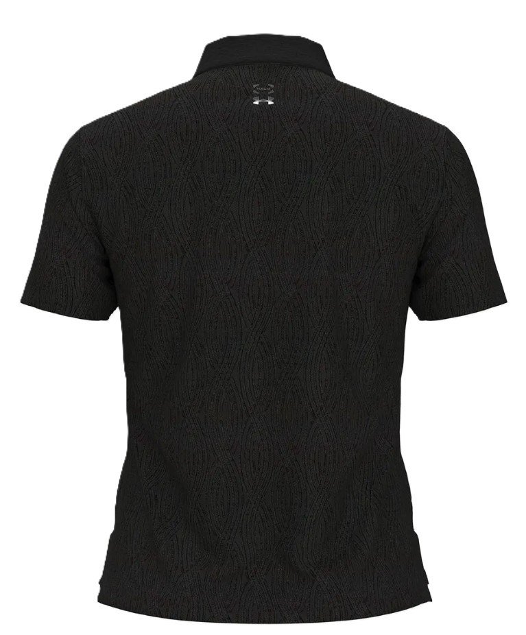 Under Armour Halo Bonded Jacquard women's polo, black