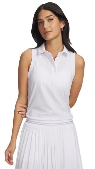 Under Armour Drive Sleeveless women's polo, white