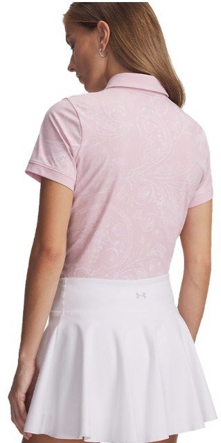 Under Armour Drive Printed women's polo, prime pink/white