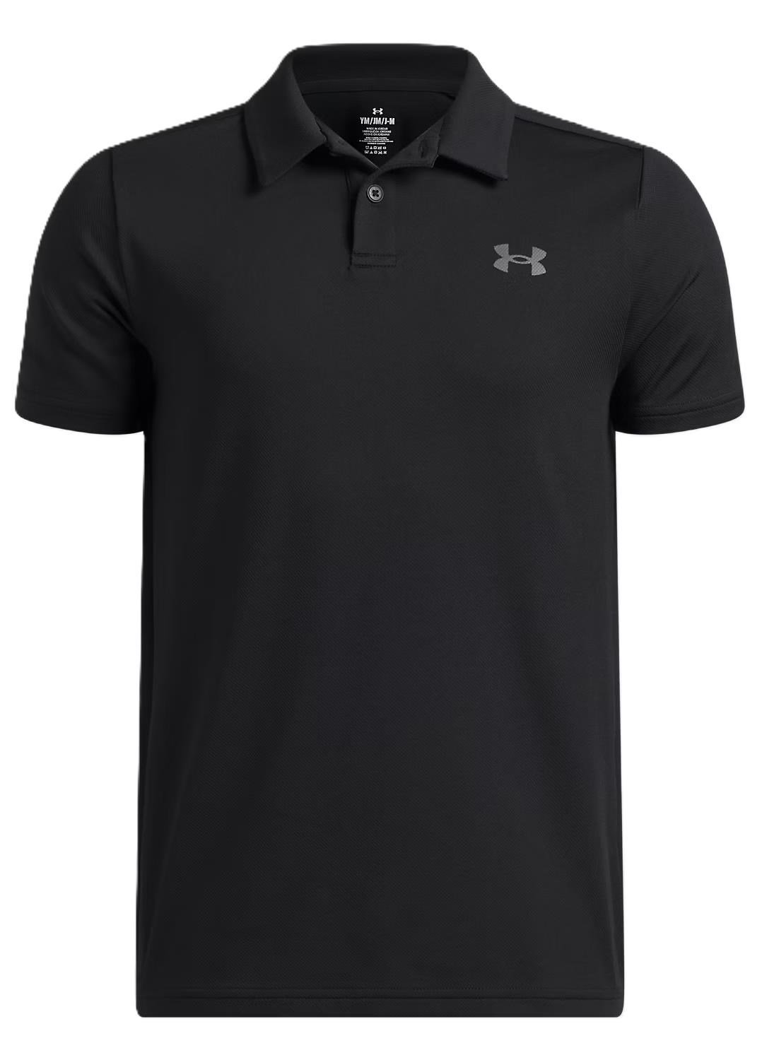 Under Armour Matchplay junior polo, black/castlerock