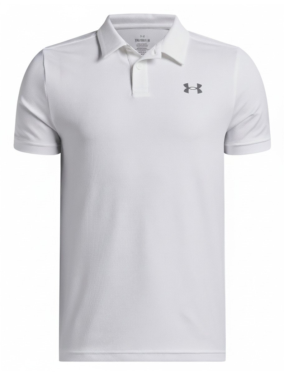 Under Armour Matchplay junior polo, white/castlerock