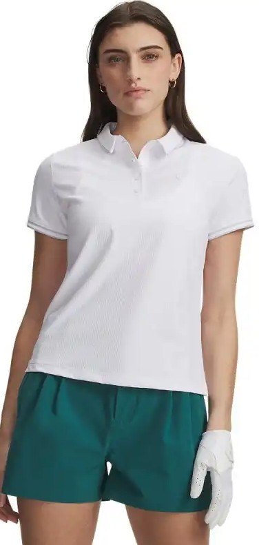 Under Armour Drive Chill women's polo, white/halo gray