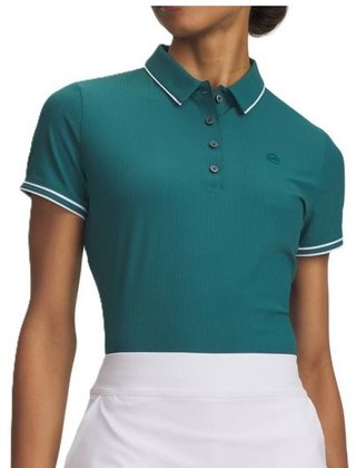 Under Armour Drive Chill women's polo, rack green/white
