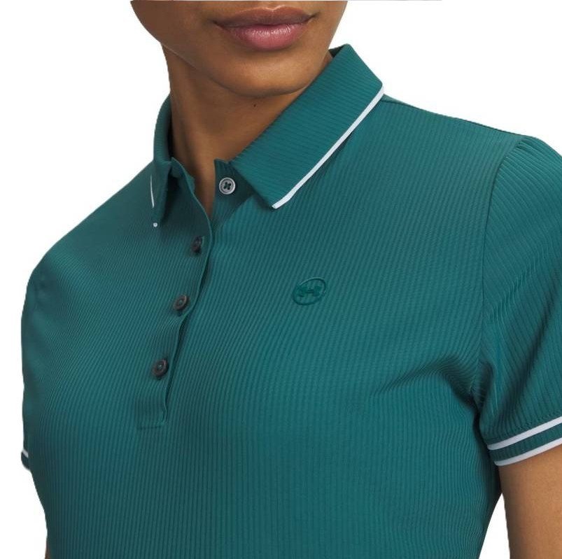Under Armour Drive Chill women's polo, rack green/white