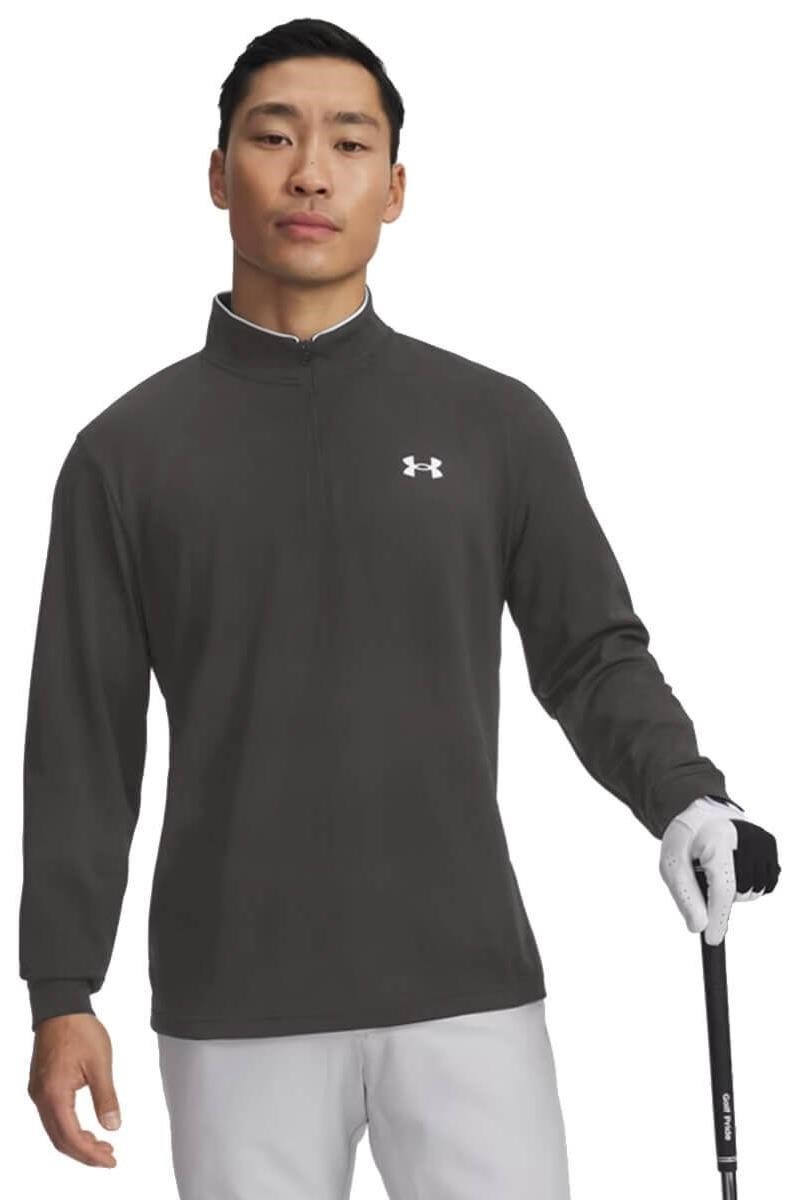 Under Armour MatchPlay 1/4 Zip men's sweatshirt, castlerock/white