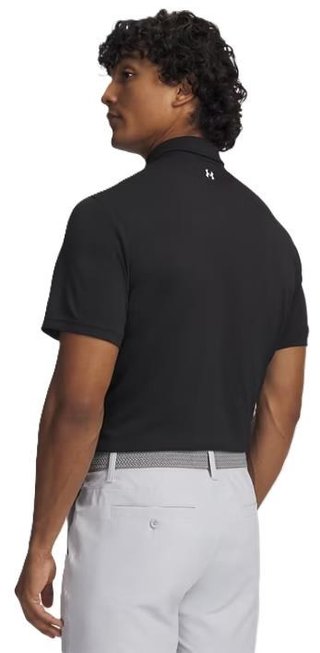 Under Armour Tee To Green Pique men's polo, black/white