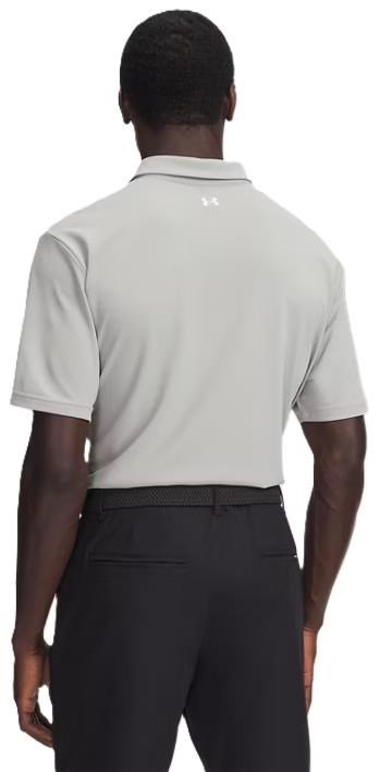 Under Armour Tee To Green Pique men's polo, titanium/white