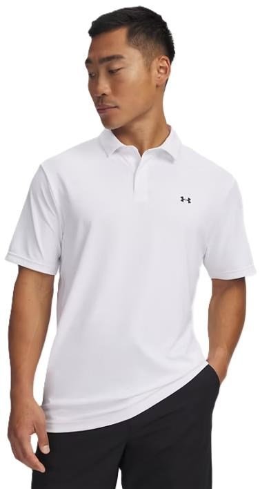 Under Armour Tee To Green Pique men's polo, white/black