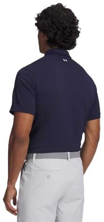 Under Armour Tee To Green Pique men's polo, navy/white