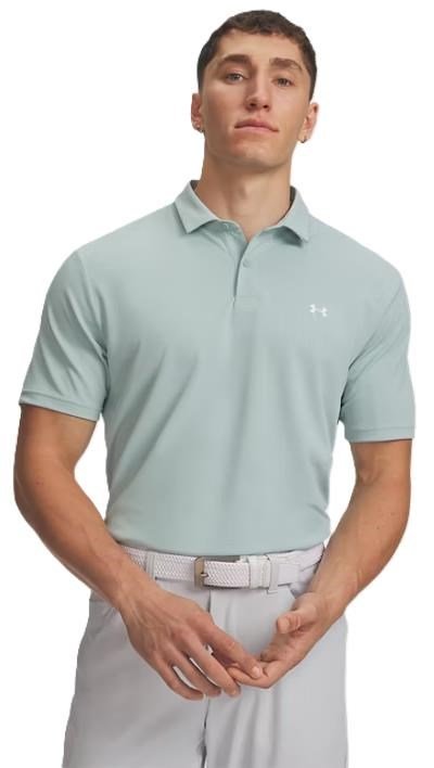 Under Armour Tee To Green Pique men's polo, enamel blue/white