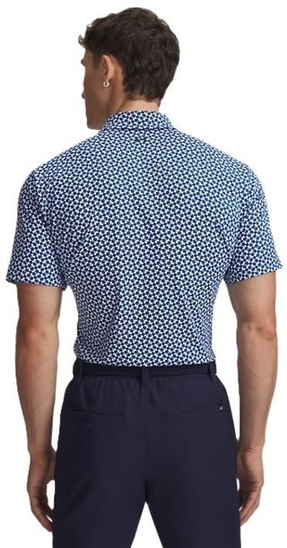Under Armour UA T2G Printed men's polo, varsity blue/white/midnight navy