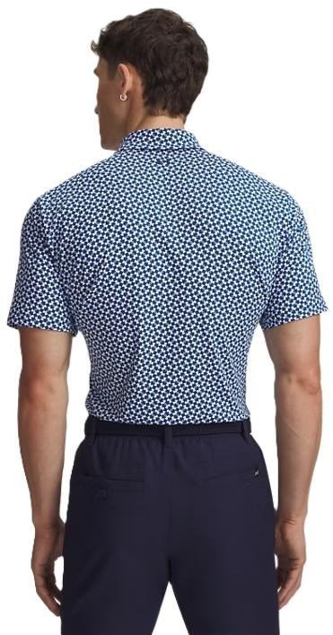 Under Armour UA T2G Printed men's polo, varsity blue/white/midnight navy