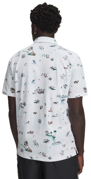 Under Armour ArmourDry Golf Trip Printed men's polo, white