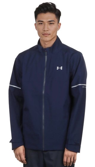 Under Armour Drive Rain men's jacket, midnight navy/metallic silver