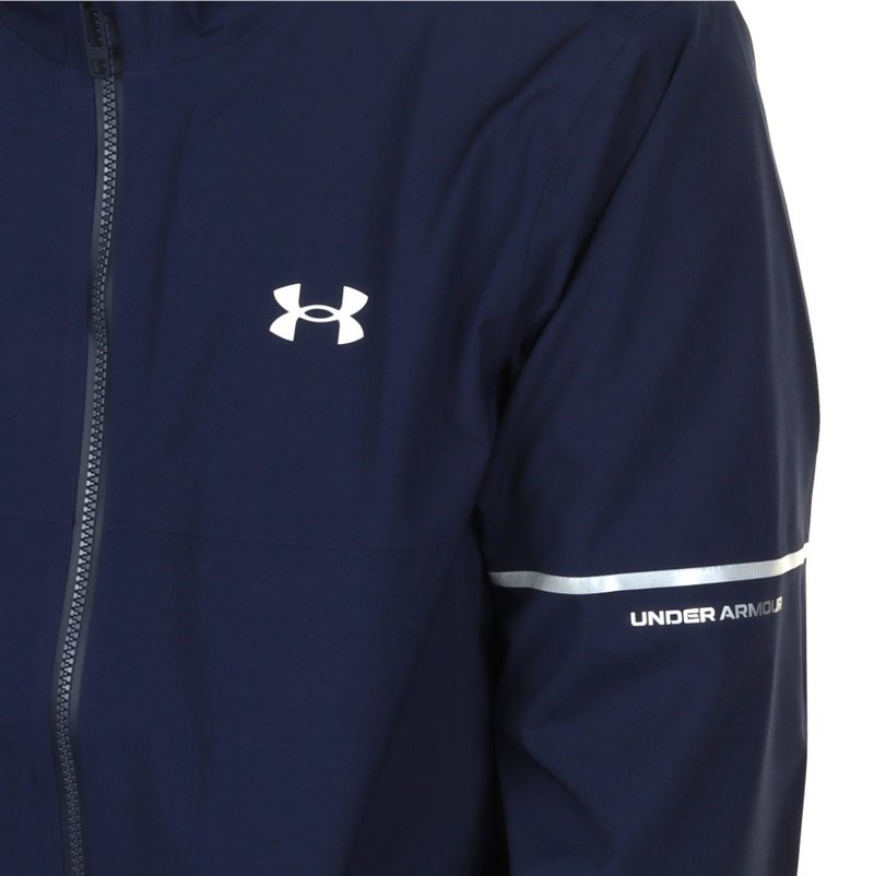 Under Armour Drive Rain men's jacket, midnight navy/metallic silver