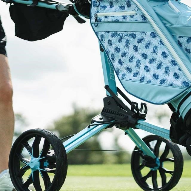 Bag Boy Nitron Auto-Open manual trolley, ice blue/white