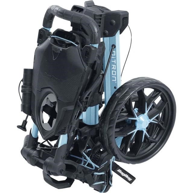 Bag Boy Nitron Auto-Open manual trolley, ice blue/white