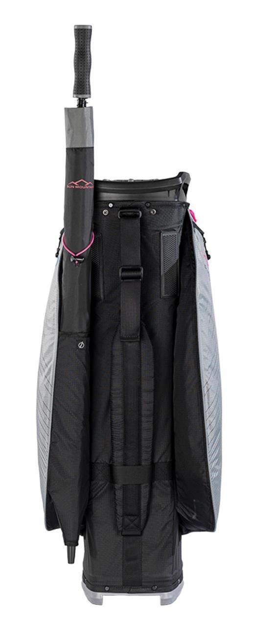 Sun Mountain H2NO C130 cart bag, black/nickel/pink