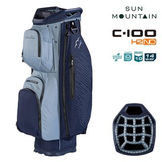 Sun Mountain H2NO C100 Waterproof cart bag, navy/ash/platinum