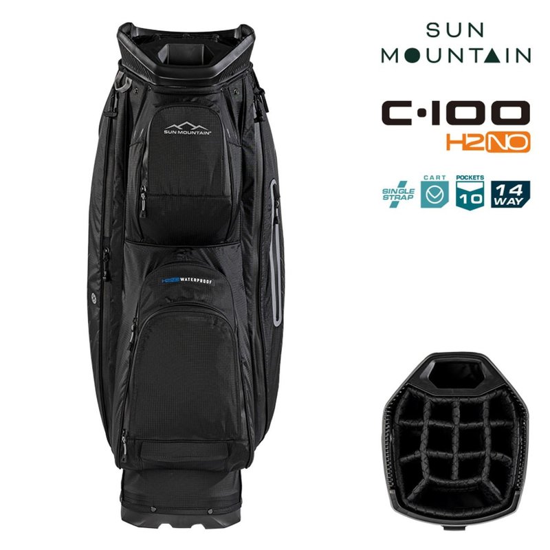 Sun Mountain H2NO C100 Waterproof cart bag, black