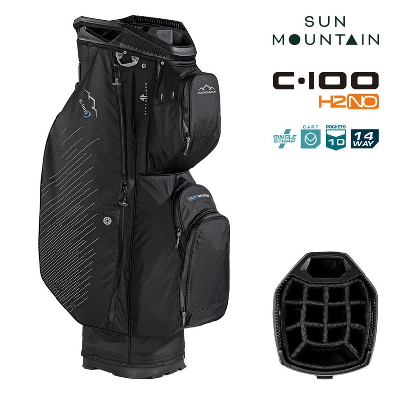 Sun Mountain H2NO C100 Waterproof cart bag, black
