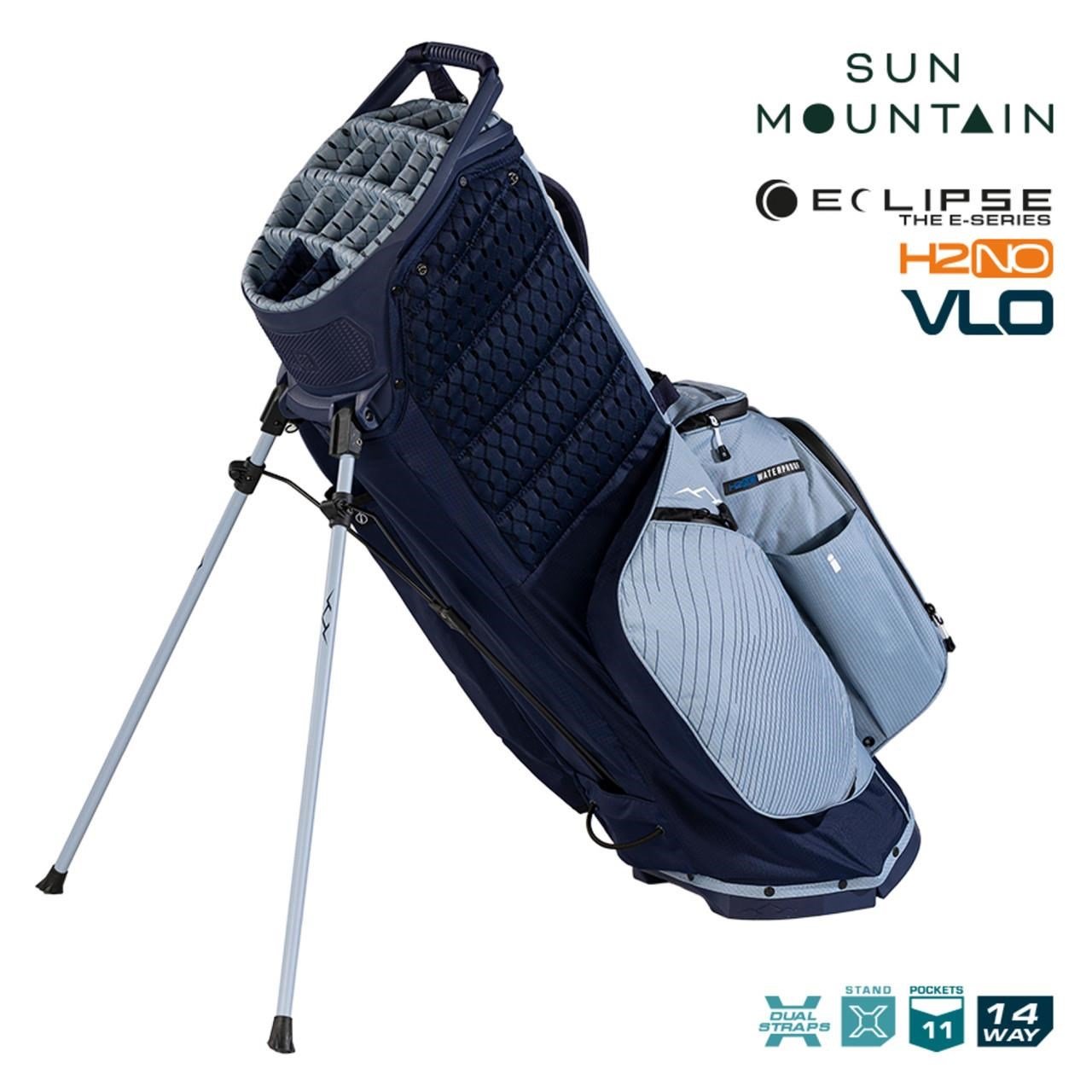 Sun Mountain H2NO E-4.5 14 Way VLO Waterproof stand bag, navy/ash