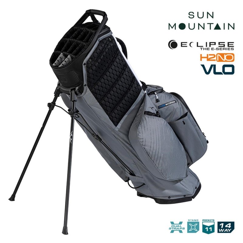 Sun Mountain H2NO E-4.5 14 Way VLO Waterproof stand bag, nickel/white/black