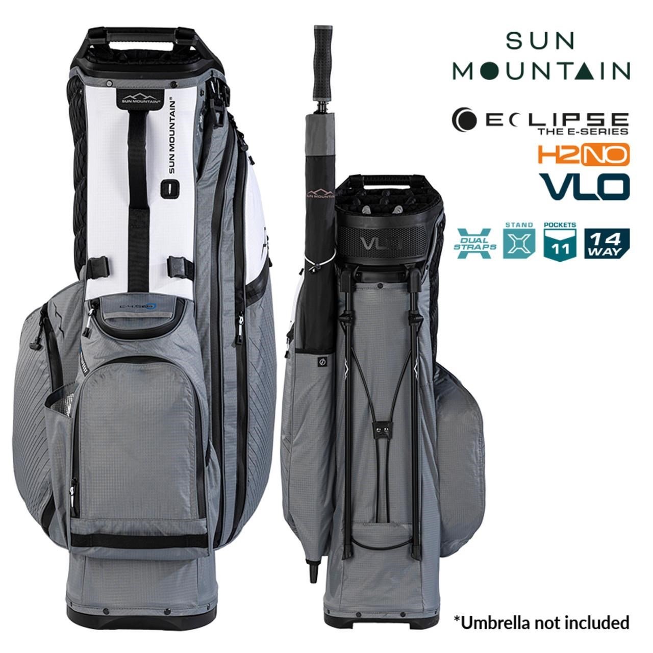 Sun Mountain H2NO E-4.5 14 Way VLO Waterproof stand bag, nickel/white/black