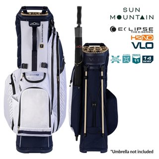 Sun Mountain H2NO E-4.5 14 Way VLO Waterproof stand bag, navy/gold/white