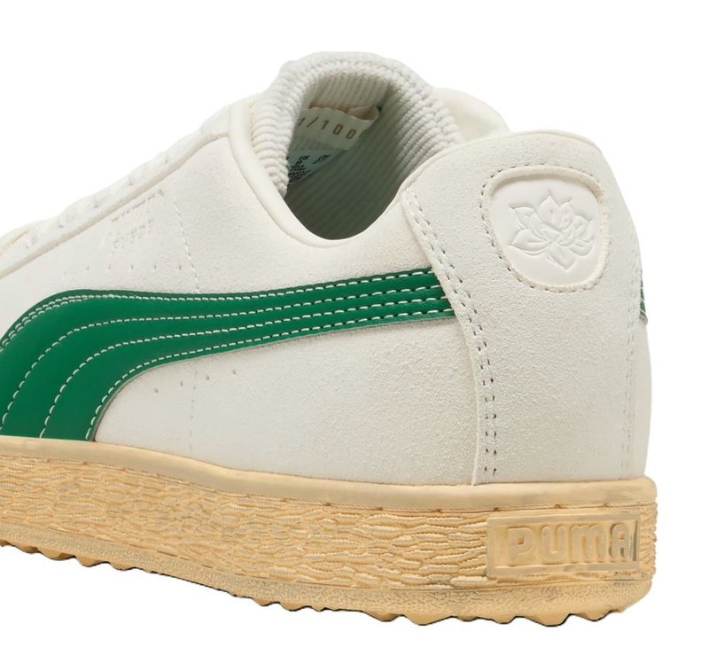 Puma Golf Puma Suede 30904 mens golf shoes, warm white/luso green