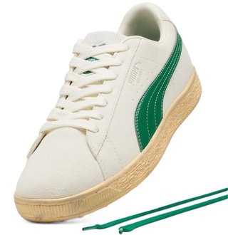 Puma Golf Puma Suede 30904 mens golf shoes, warm white/luso green