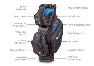 Motocaddy Pro-Series cart bag, black/charcoal