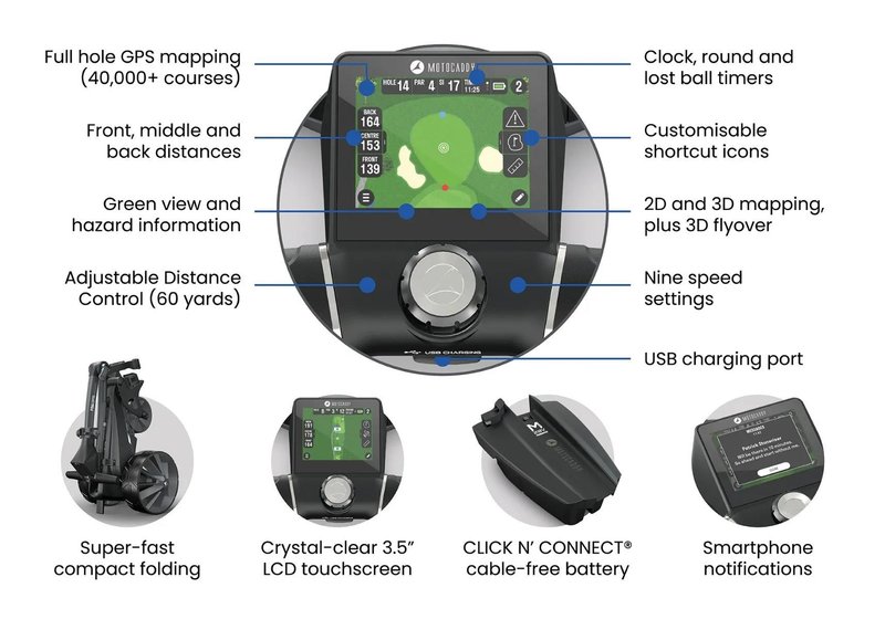 Motocaddy NEW M5 GPS electric trolley 2026, Standard Lithium