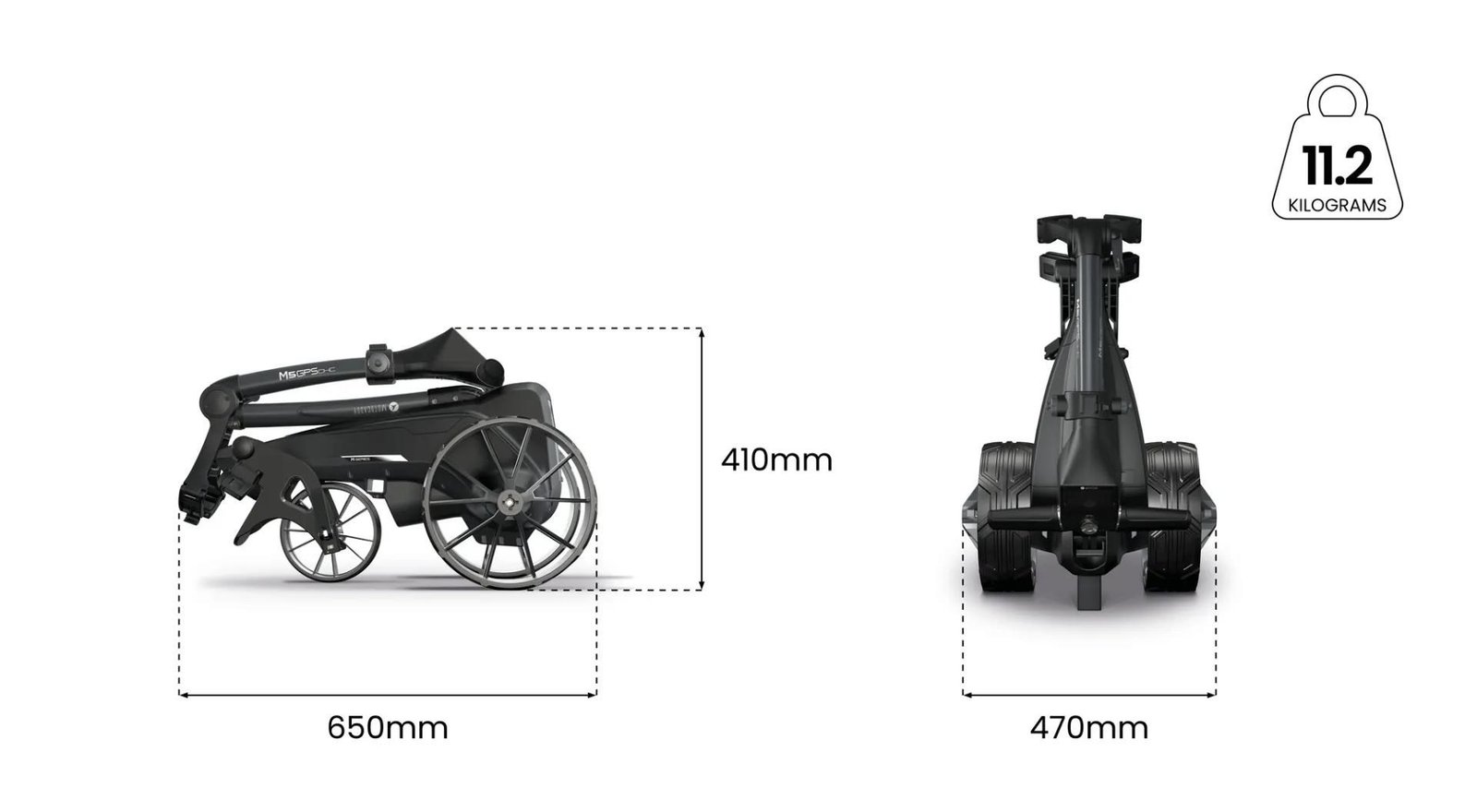 Motocaddy NEW M5 GPS DHC electric trolley, Ultra Lithium