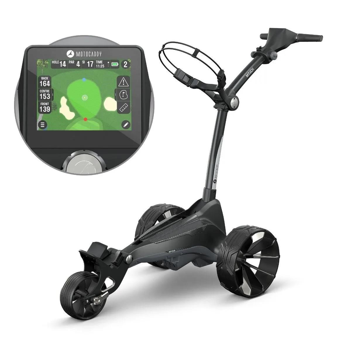 Motocaddy NEW M-TECH GPS electric trolley 2026, Ultra Lithium 36+, graphite