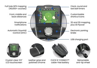 Motocaddy NEW M-TECH GPS electric trolley 2026, Ultra Lithium 36+, graphite