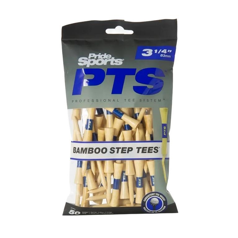Pride Sports PTS Bamboo Step Tee 83mm / 3 1/4" (50 tees), blue