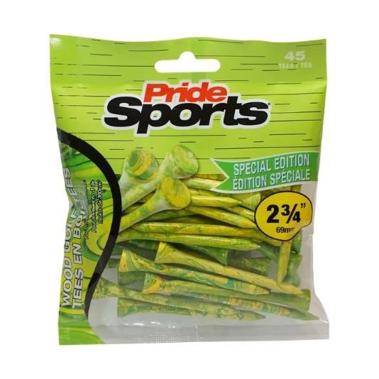 Pride Sports Special Edition Paint Splatter Tees 69mm Green/Yellow (45 pack)