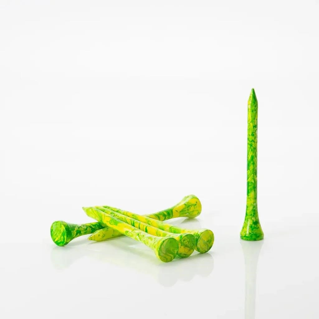 Pride Sports Special Edition Paint Splatter Tees 69mm Green/Yellow (45 pack)